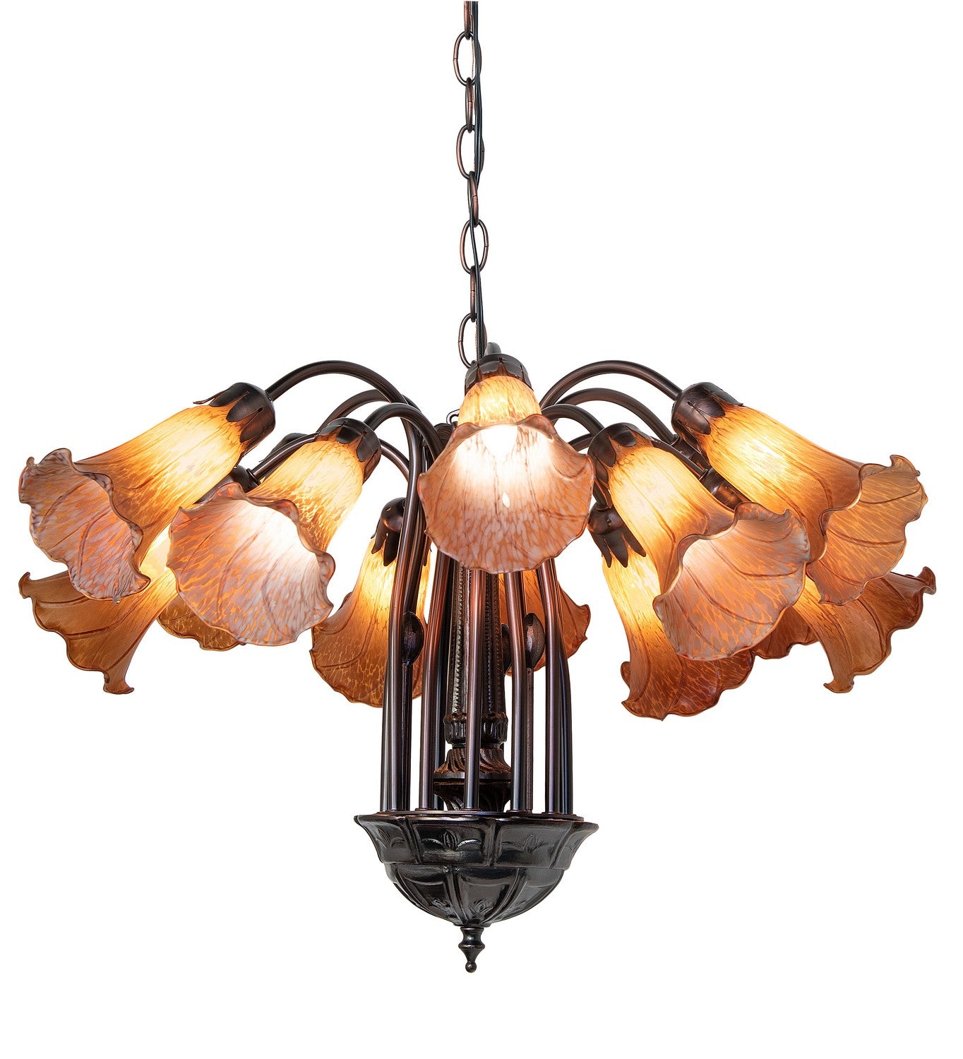 Meyda Tiffany - 121624 - 12 Light Chandelier - Amber - Mahogany Bronze