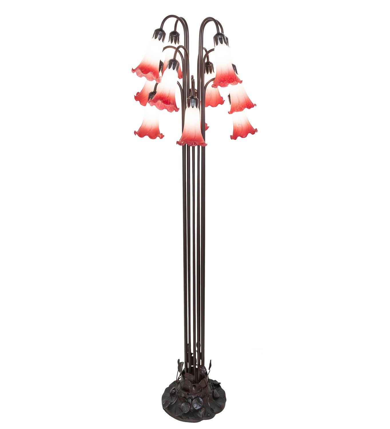 Meyda Tiffany - 130933 - 12 Light Floor Lamp - Pink - Mahogany Bronze