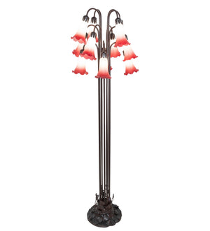 Meyda Tiffany - 130933 - 12 Light Floor Lamp - Pink - Mahogany Bronze