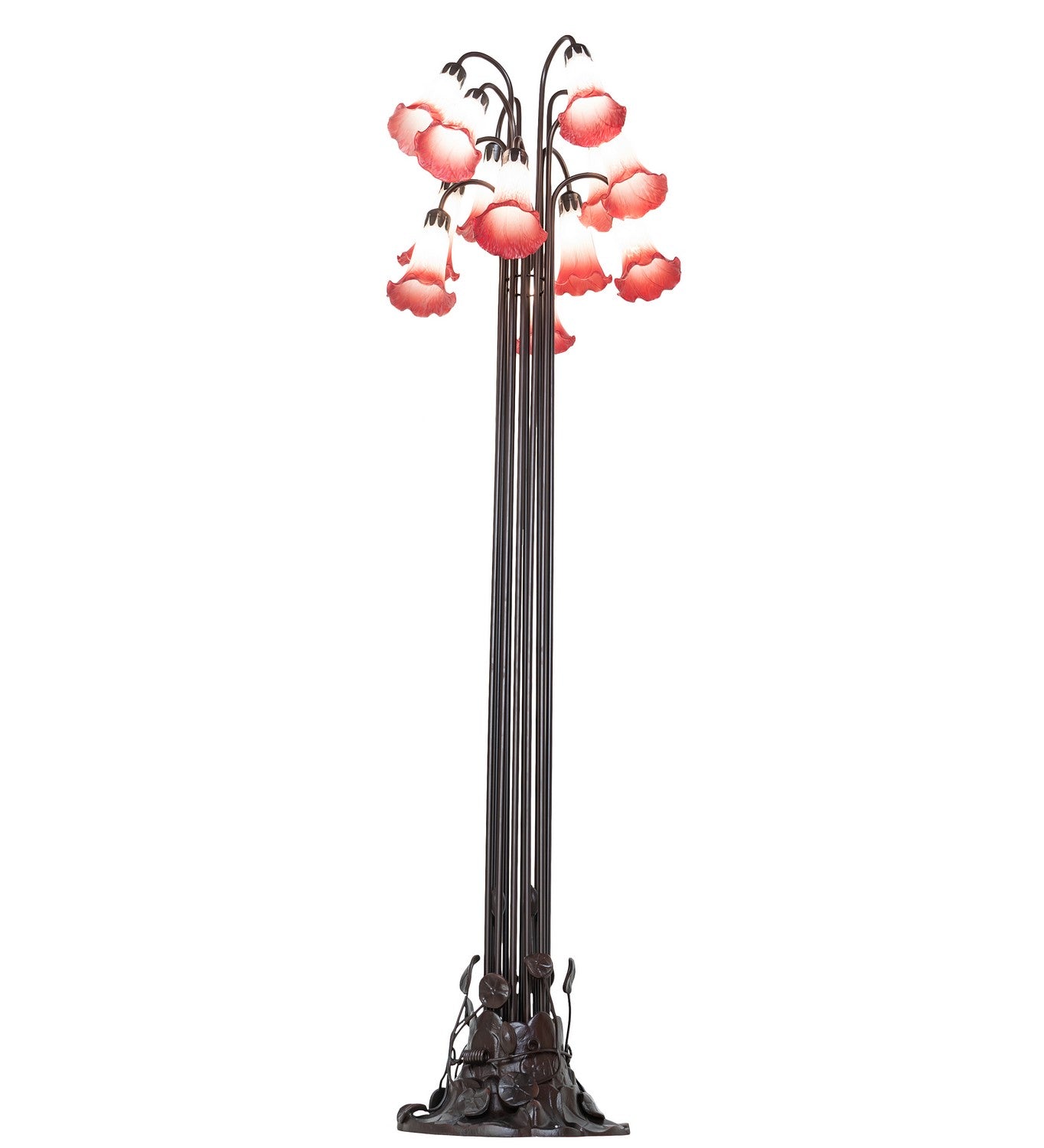 Meyda Tiffany - 130933 - 12 Light Floor Lamp - Pink - Mahogany Bronze