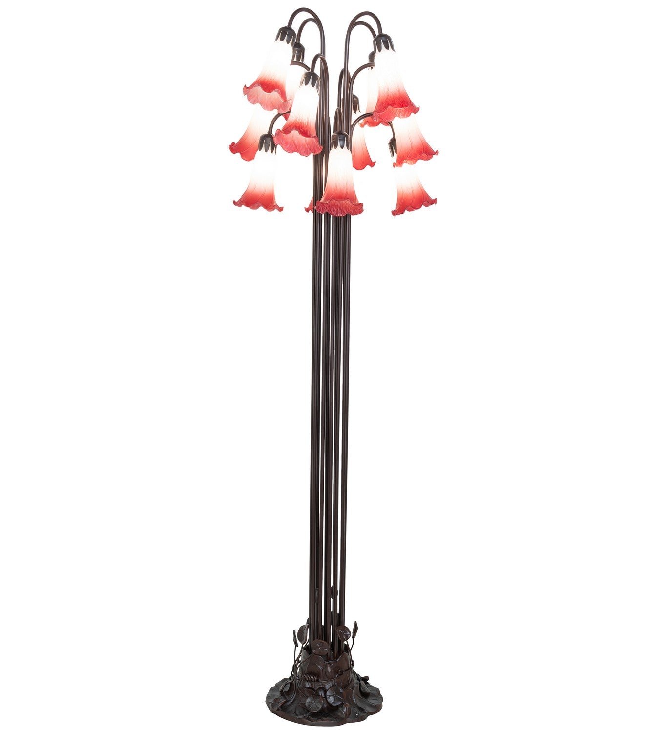 Meyda Tiffany - 130933 - 12 Light Floor Lamp - Pink - Mahogany Bronze