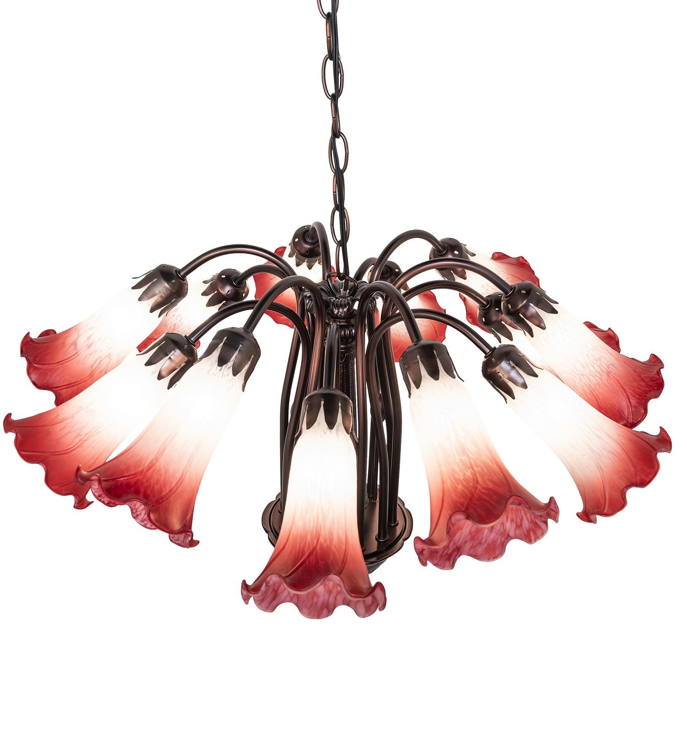 Meyda Tiffany - 130935 - 12 Light Chandelier - Pink/White