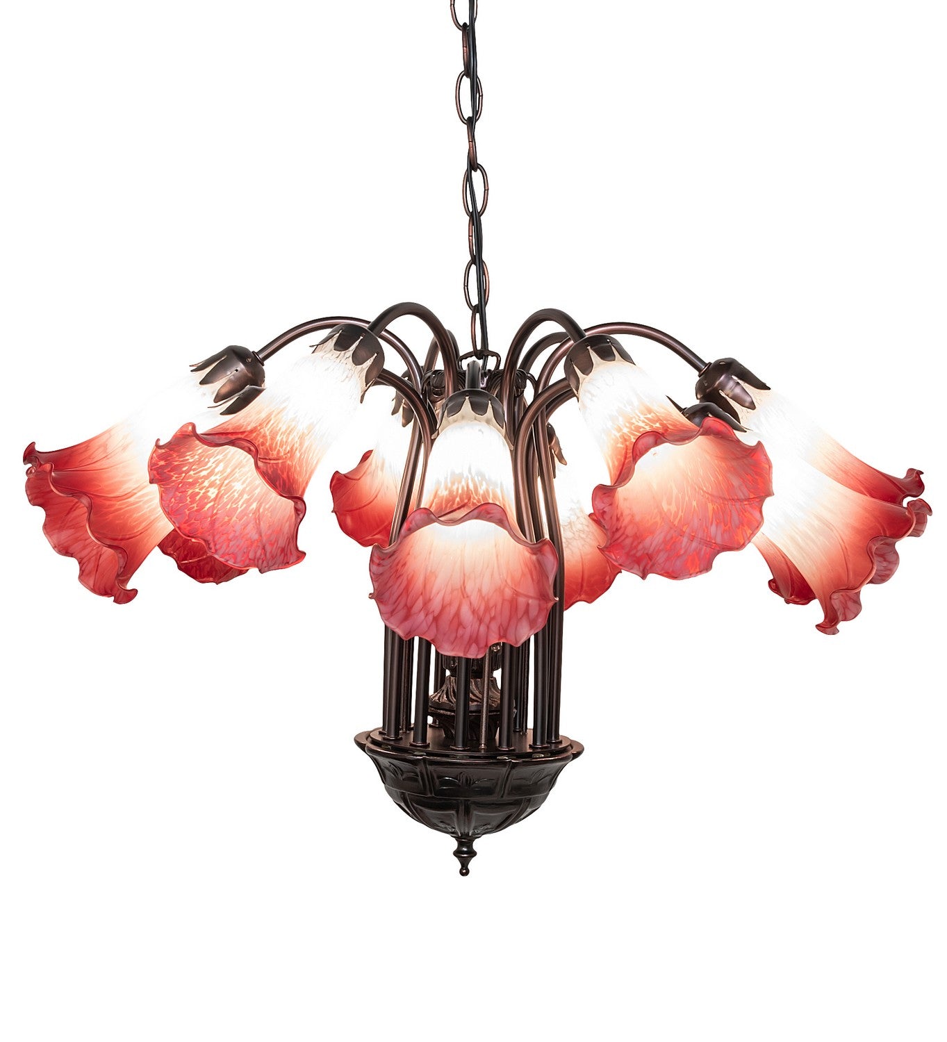 Meyda Tiffany - 130935 - 12 Light Chandelier - Pink/White