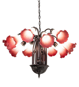 Meyda Tiffany - 130935 - 12 Light Chandelier - Pink/White