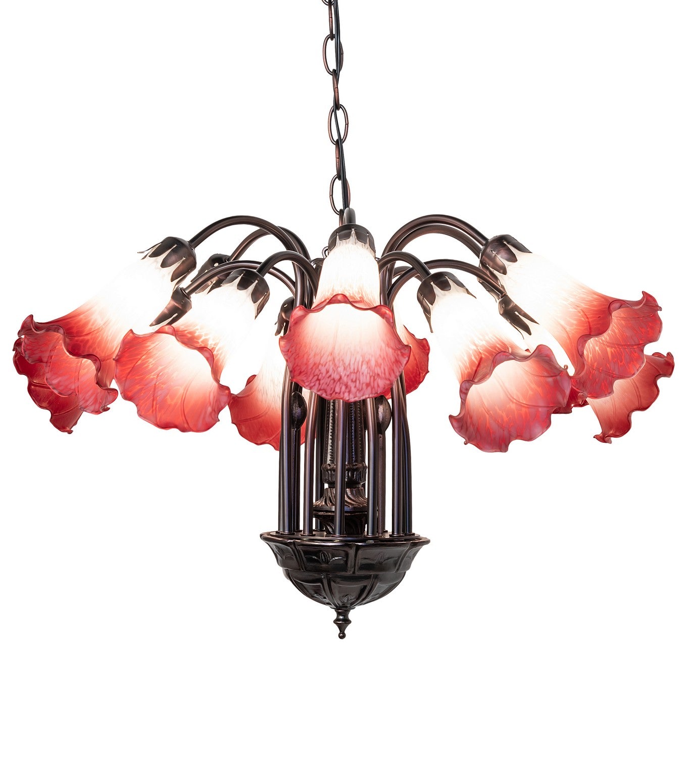 Meyda Tiffany - 130935 - 12 Light Chandelier - Pink/White