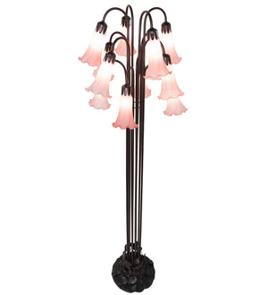 Meyda Tiffany - 15870 - 12 Light Floor Lamp - Pink - Mahogany Bronze