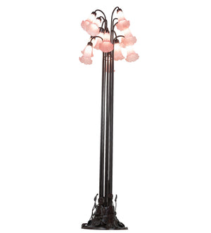 Meyda Tiffany - 15870 - 12 Light Floor Lamp - Pink - Mahogany Bronze