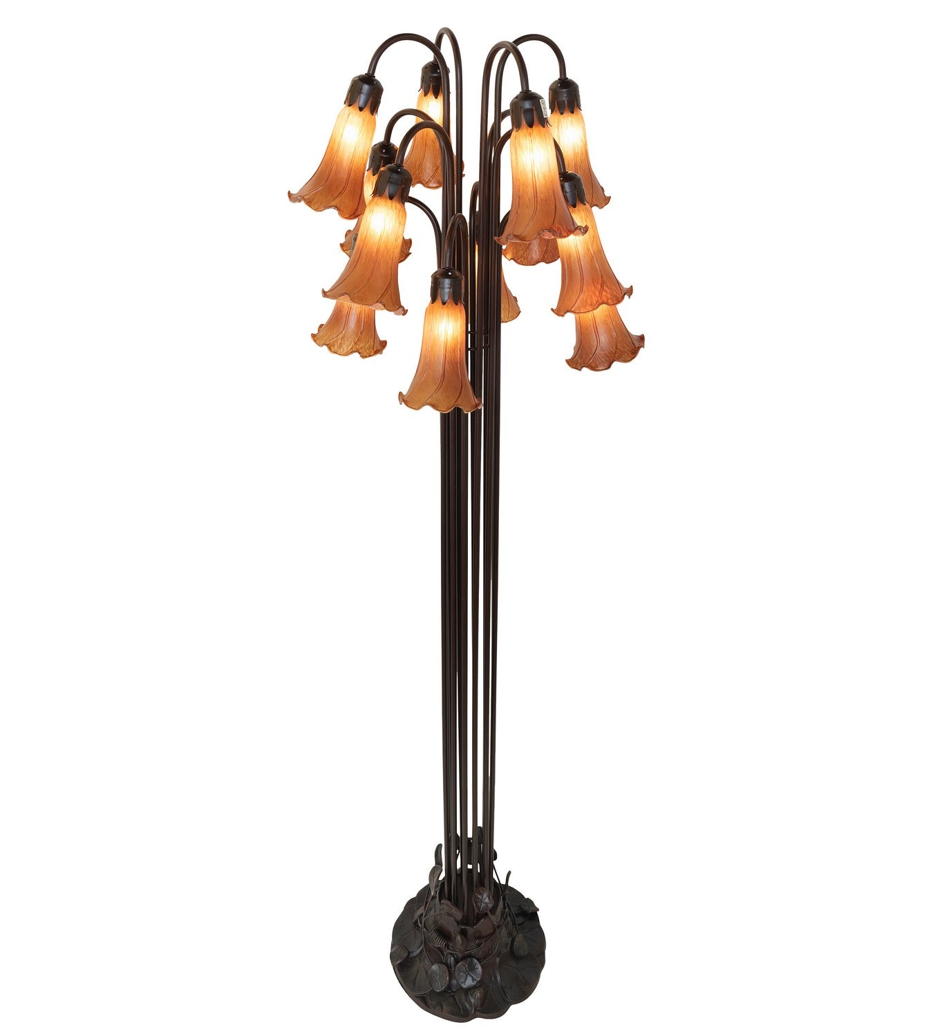 Meyda Tiffany - 15874 - 12 Light Floor Lamp - Amber - Mahogany Bronze