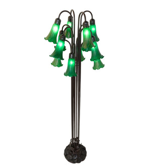 Meyda Tiffany - 15881 - 12 Light Floor Lamp - Green - Mahogany Bronze