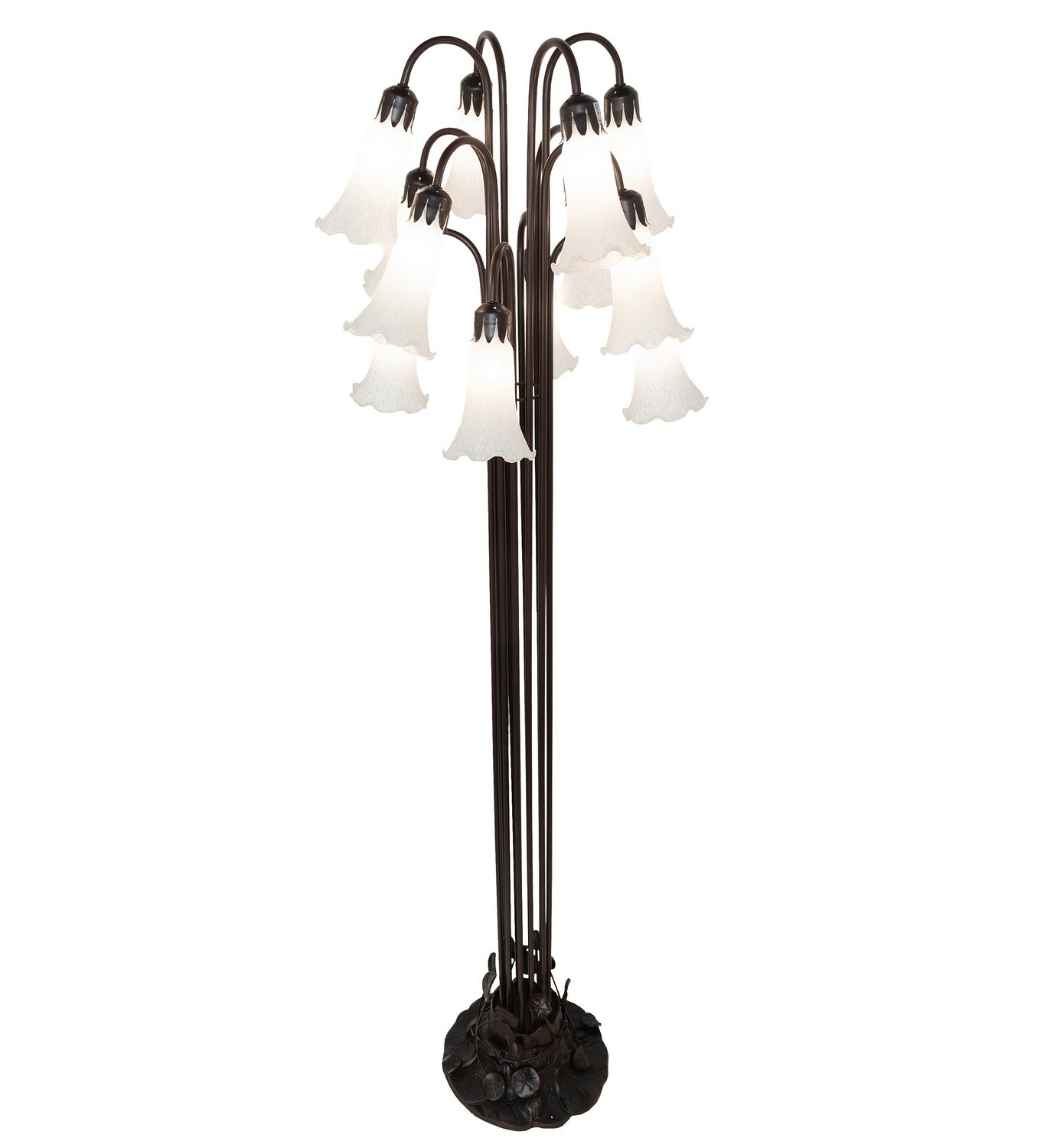 Meyda Tiffany - 15889 - 12 Light Floor Lamp - White - Mahogany Bronze