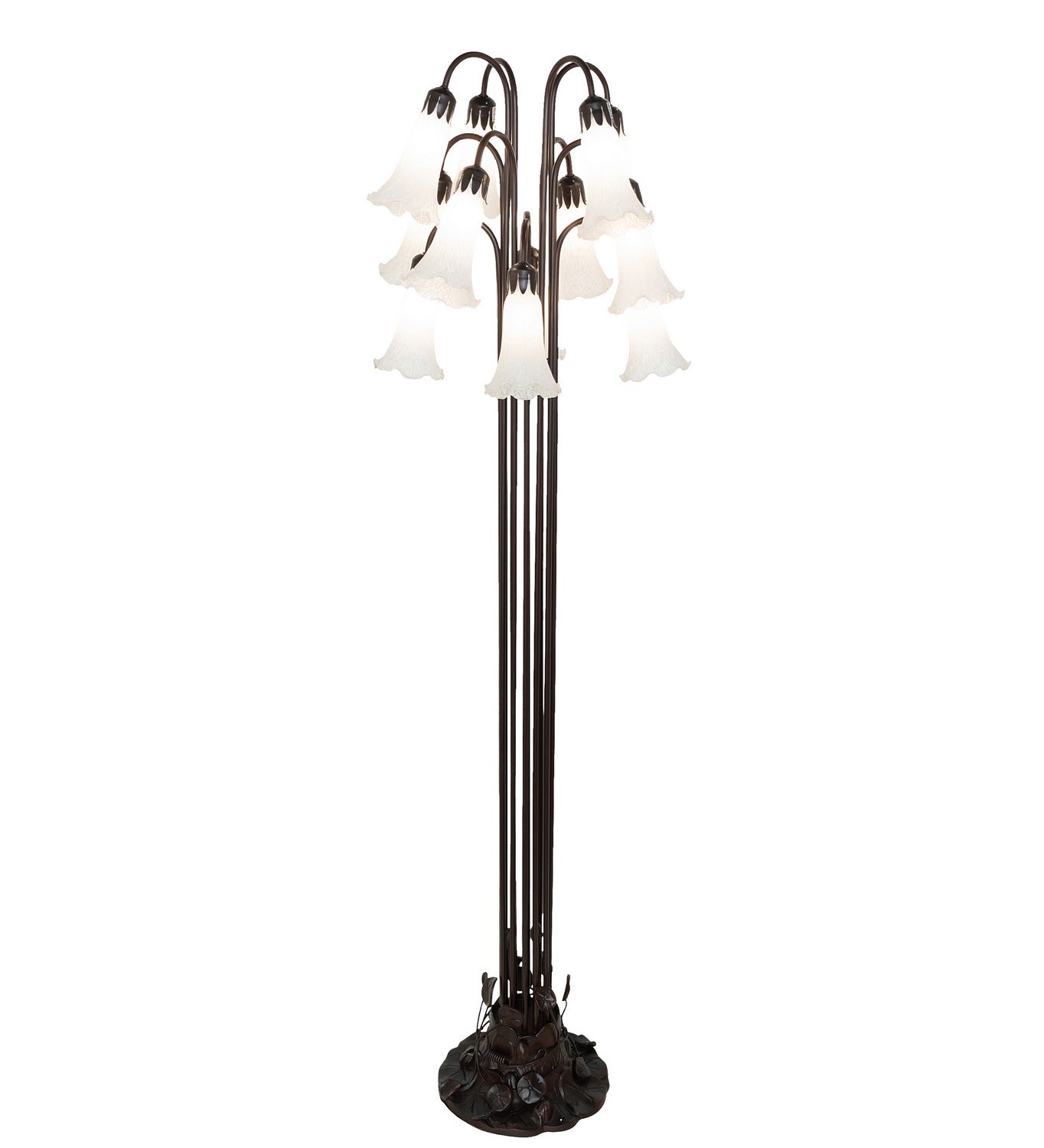 Meyda Tiffany - 15889 - 12 Light Floor Lamp - White - Mahogany Bronze