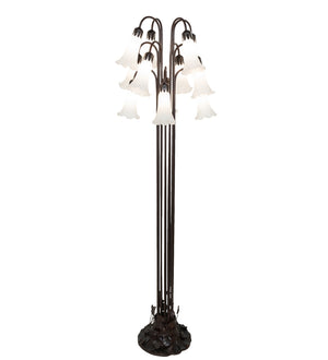 Meyda Tiffany - 15889 - 12 Light Floor Lamp - White - Mahogany Bronze