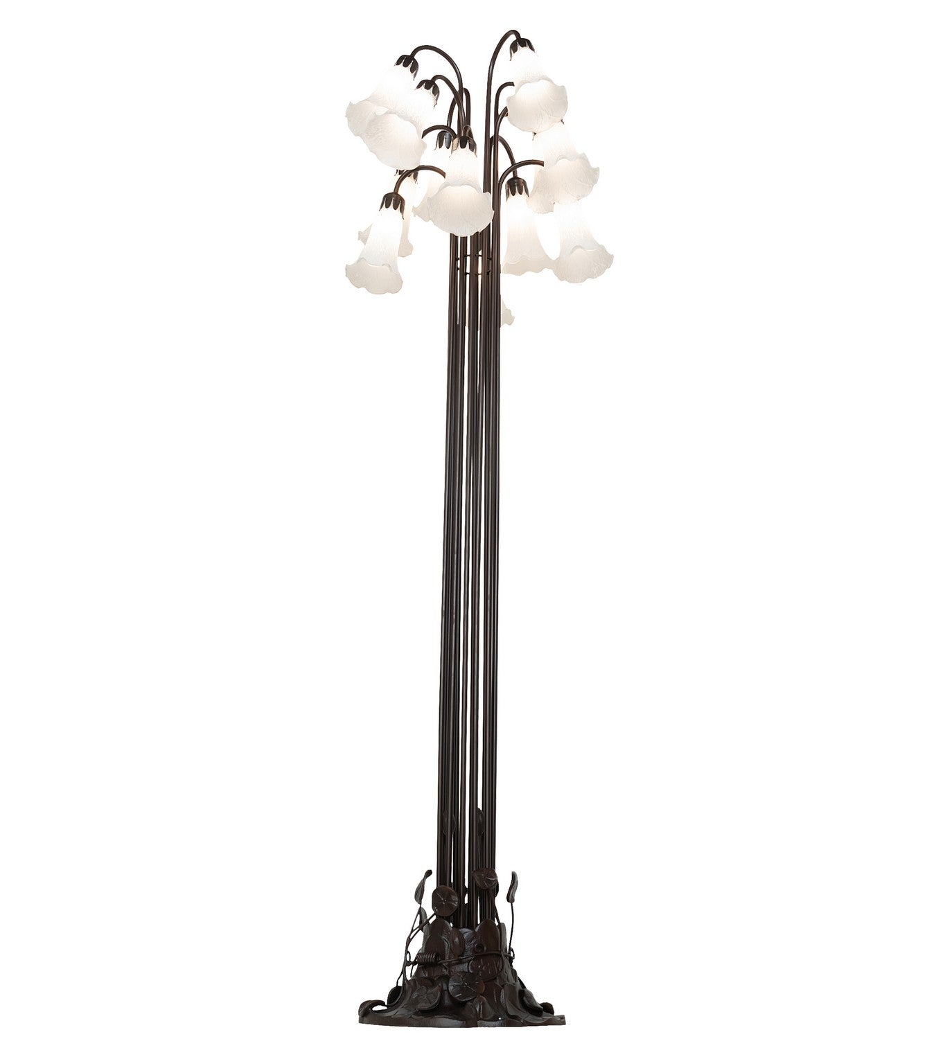 Meyda Tiffany - 15889 - 12 Light Floor Lamp - White - Mahogany Bronze