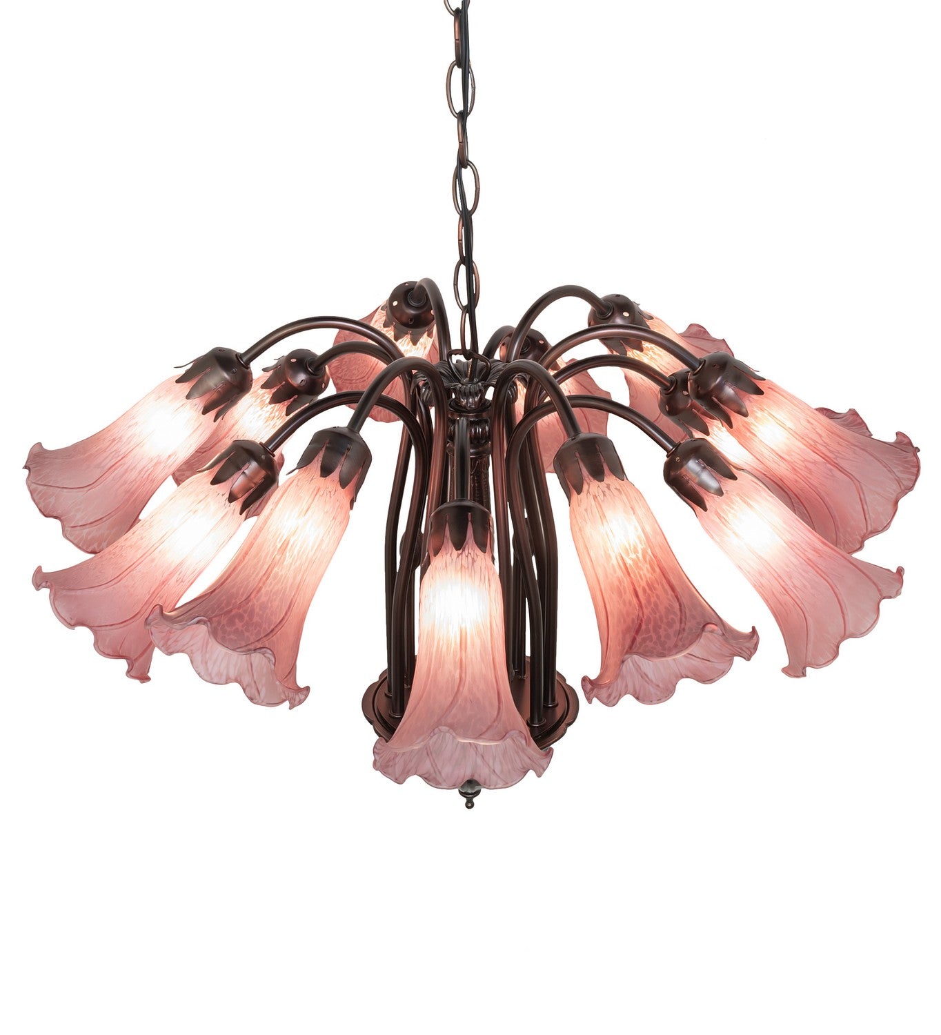 Meyda Tiffany - 16115 - 12 Light Chandelier - Lavender - Mahogany Bronze