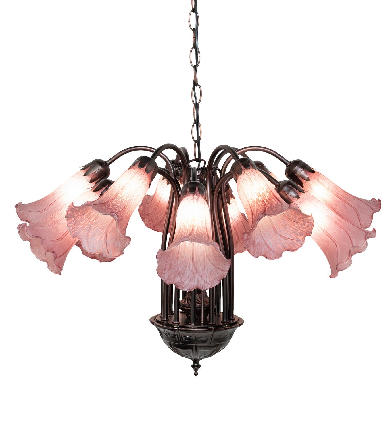 Meyda Tiffany - 16115 - 12 Light Chandelier - Lavender - Mahogany Bronze