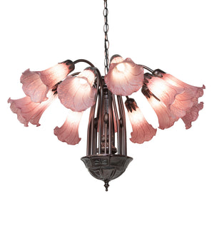 Meyda Tiffany - 16115 - 12 Light Chandelier - Lavender - Mahogany Bronze