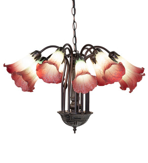 Meyda Tiffany - 185083 - 12 Light Chandelier - Seafoam/Cranberry - Mahogany Bronze