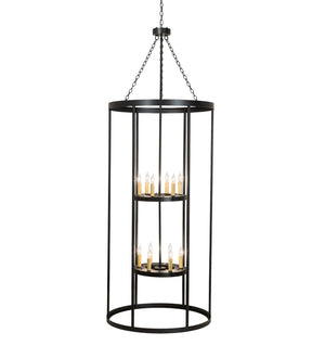 Meyda Tiffany - 229429 - 12 Light Pendant - Cilindro - Solar Black