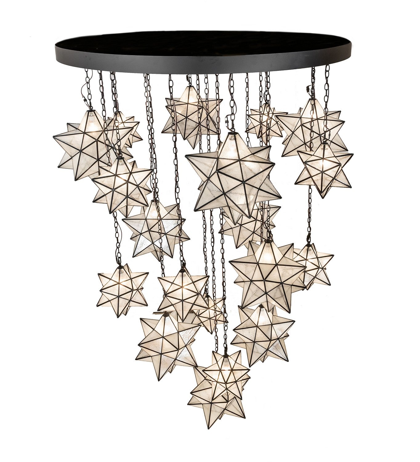 Meyda Tiffany - 245098 - 19 Light Chandelier - Moravian Star - Oil Rubbed Bronze