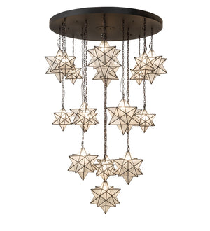 Meyda Tiffany - 245098 - 19 Light Chandelier - Moravian Star - Oil Rubbed Bronze