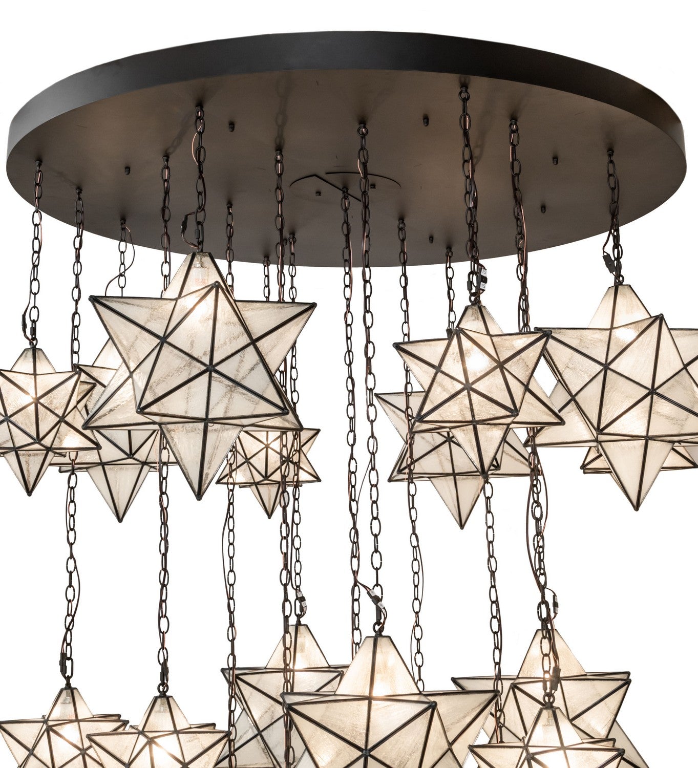 Meyda Tiffany - 245098 - 19 Light Chandelier - Moravian Star - Oil Rubbed Bronze