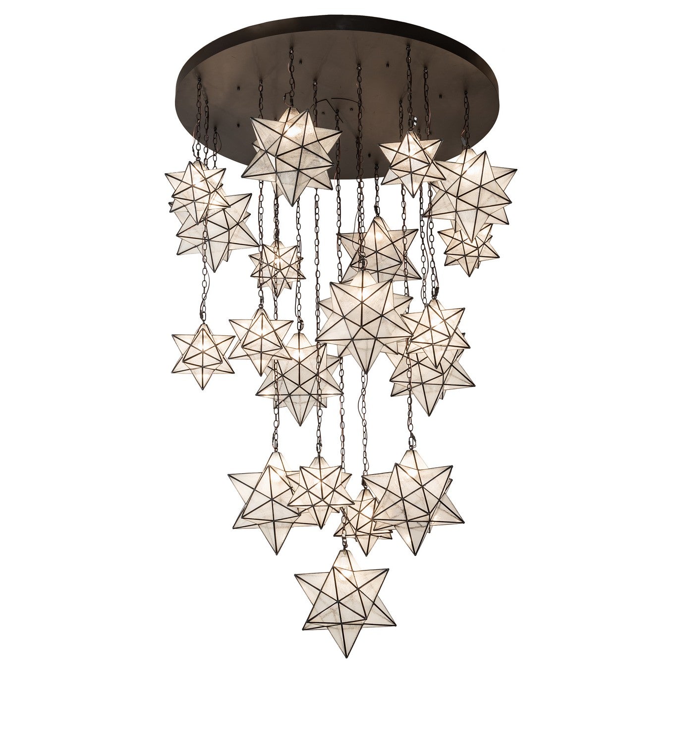 Meyda Tiffany - 245098 - 19 Light Chandelier - Moravian Star - Oil Rubbed Bronze