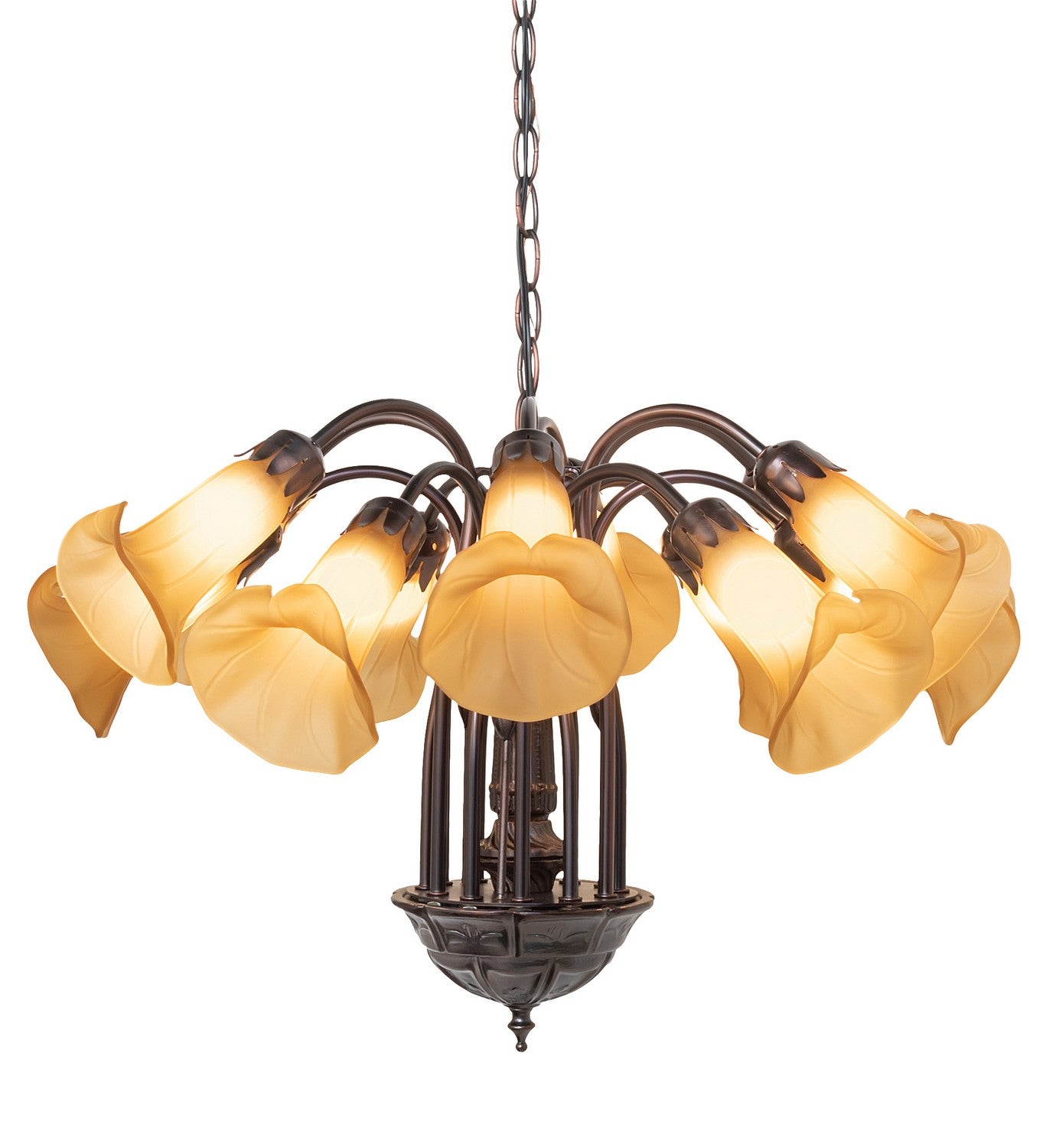 Meyda Tiffany - 251602 - 12 Light Chandelier - Amber - Mahogany Bronze