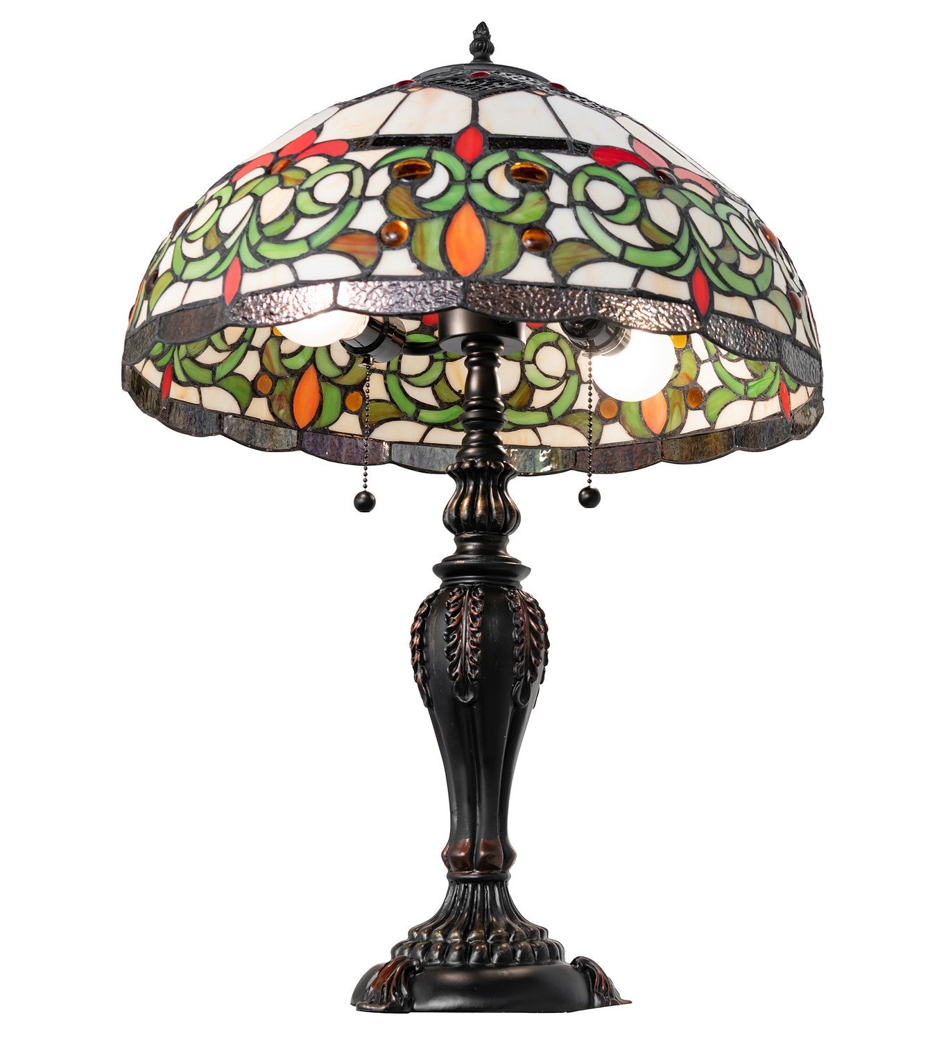 Meyda Tiffany - 256646 - Two Light Table Lamp - Creole - Mahogany Bronze