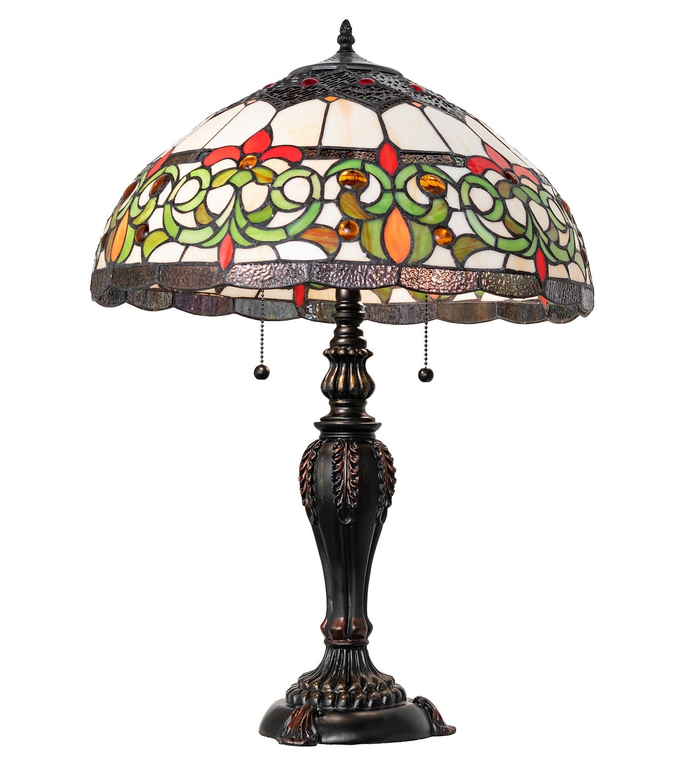 Meyda Tiffany - 256646 - Two Light Table Lamp - Creole - Mahogany Bronze