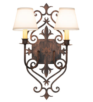 Meyda Tiffany - 259504 - Two Light Wall Sconce - Louisa - Bronze