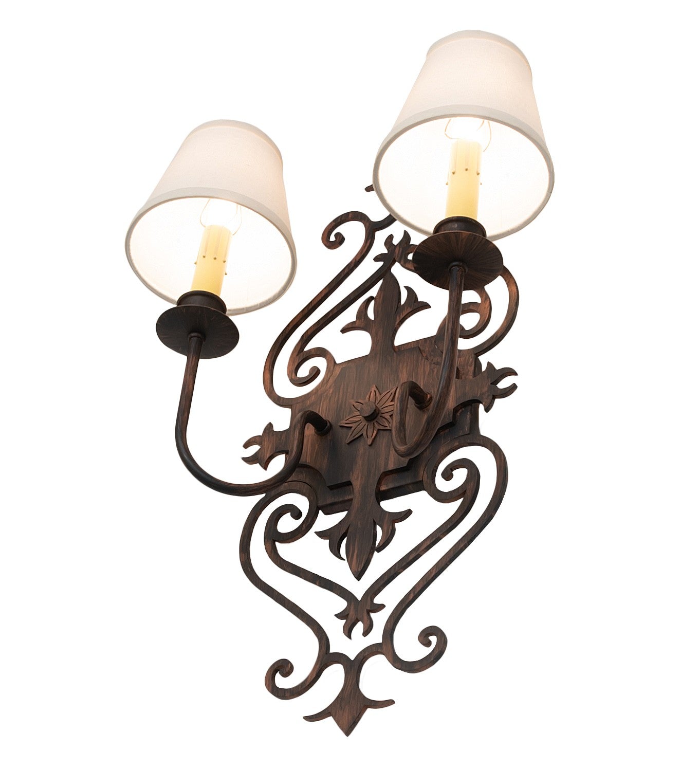 Meyda Tiffany - 259504 - Two Light Wall Sconce - Louisa - Bronze