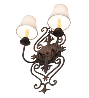 Meyda Tiffany - 259504 - Two Light Wall Sconce - Louisa - Bronze