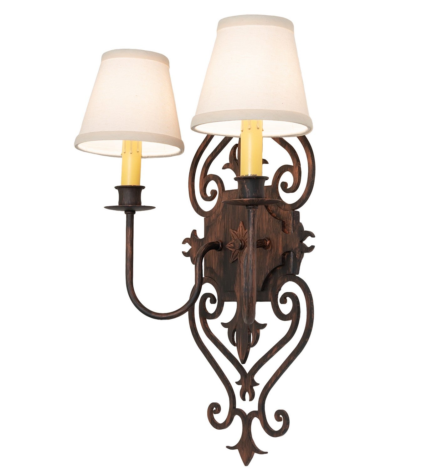 Meyda Tiffany - 259504 - Two Light Wall Sconce - Louisa - Bronze