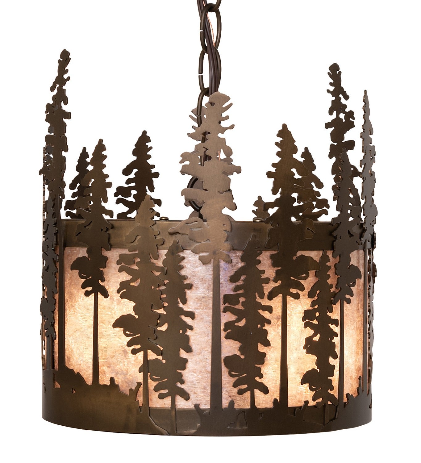 Meyda Tiffany - 260024 - Three Light Pendant - Tall Pines - Antique Copper