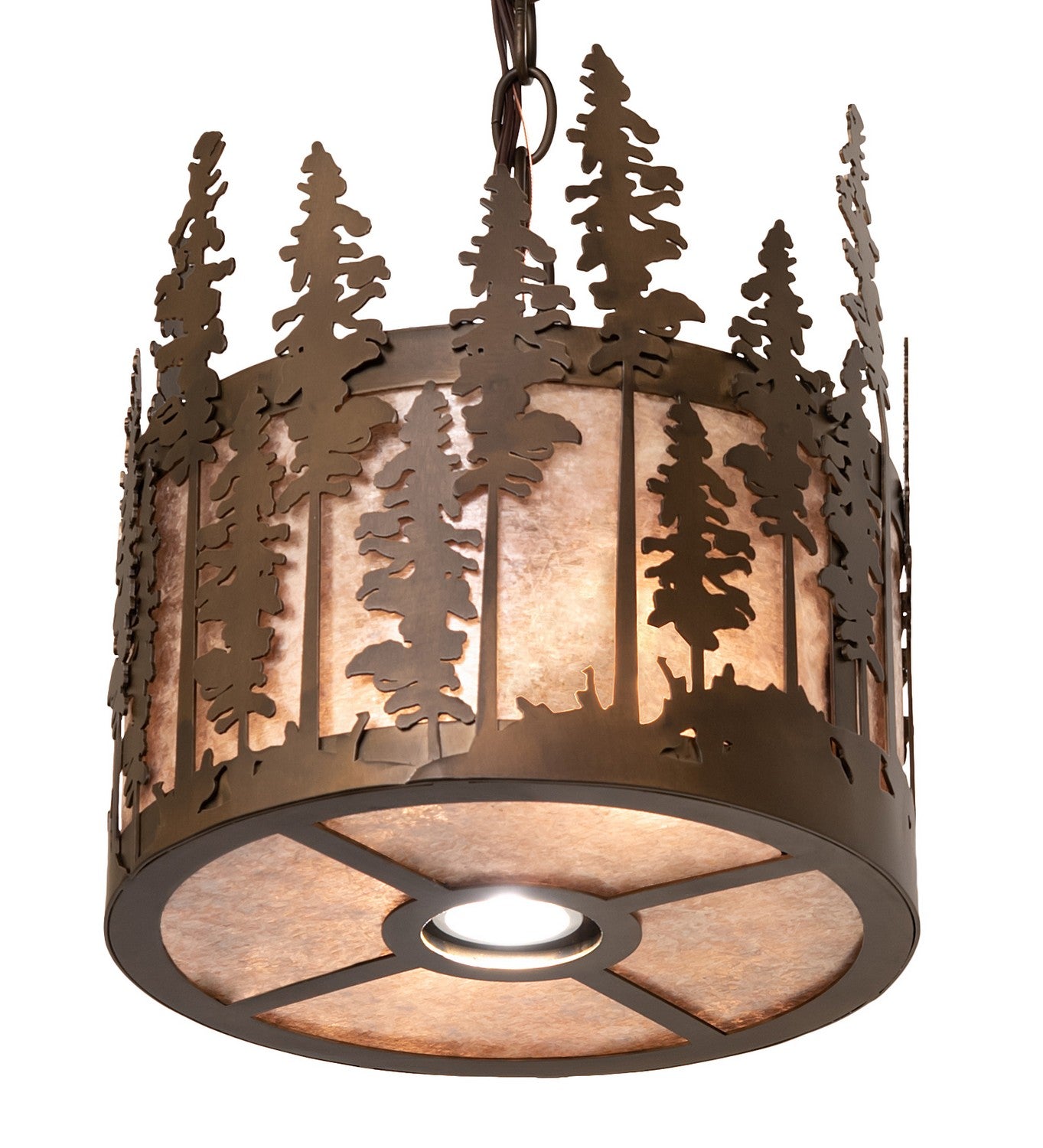 Meyda Tiffany - 260024 - Three Light Pendant - Tall Pines - Antique Copper