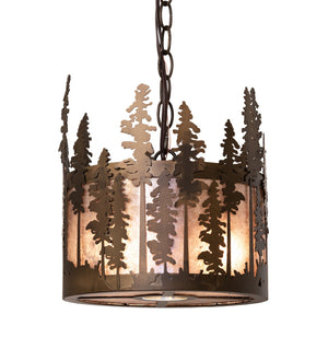 Meyda Tiffany - 260024 - Three Light Pendant - Tall Pines - Antique Copper