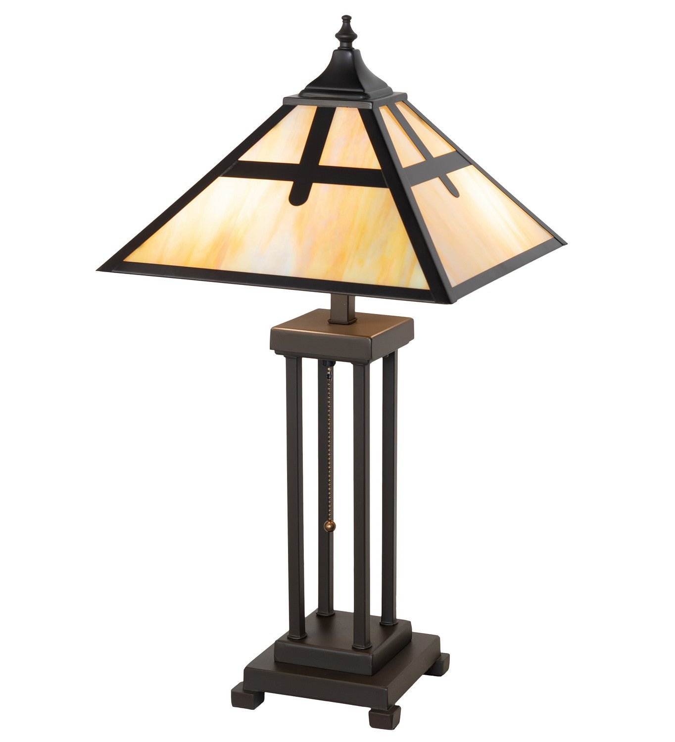 Meyda Tiffany - 262041 - Two Light Table Lamp - Cross Mission - Mahogany Bronze