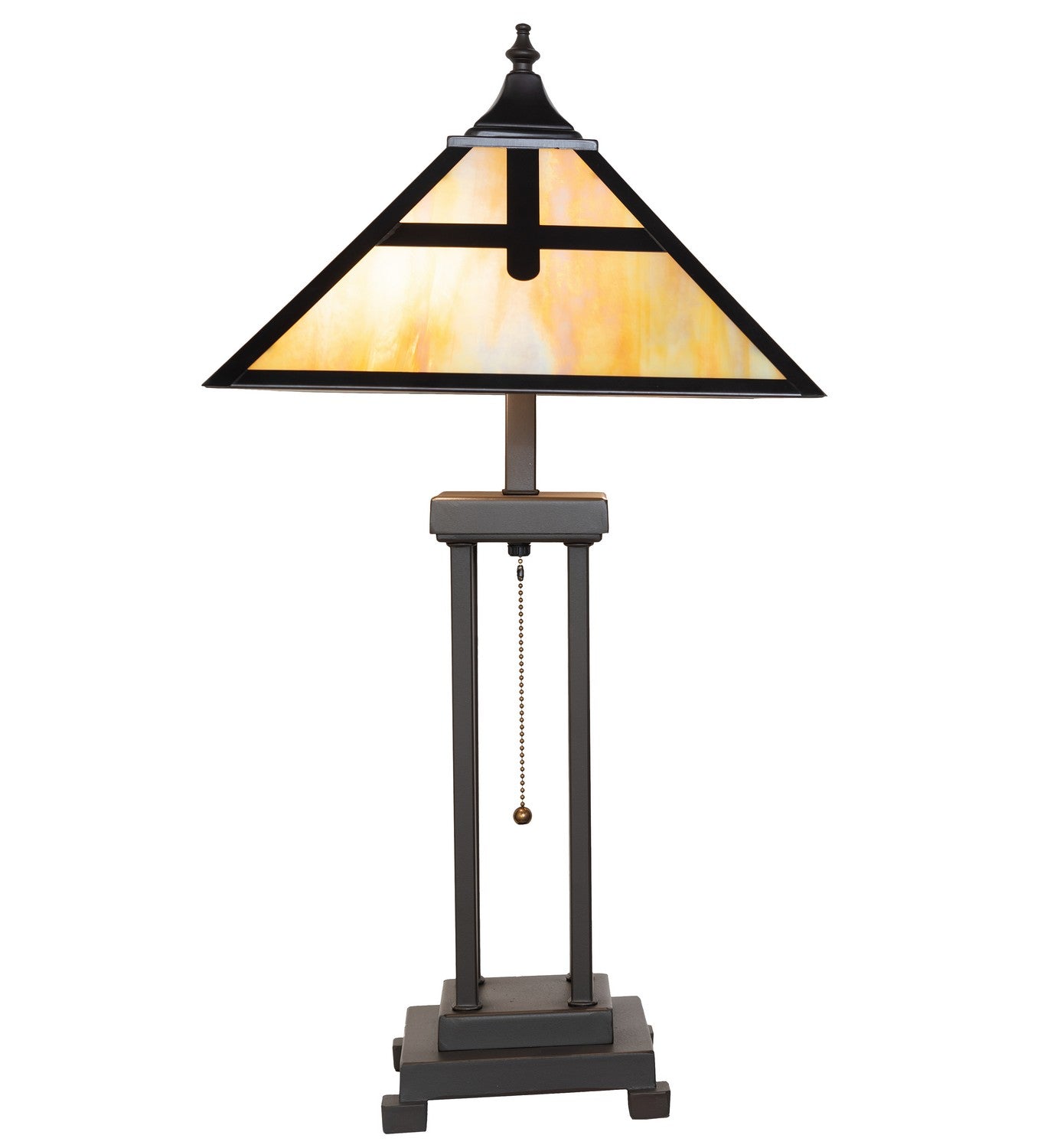 Meyda Tiffany - 262041 - Two Light Table Lamp - Cross Mission - Mahogany Bronze