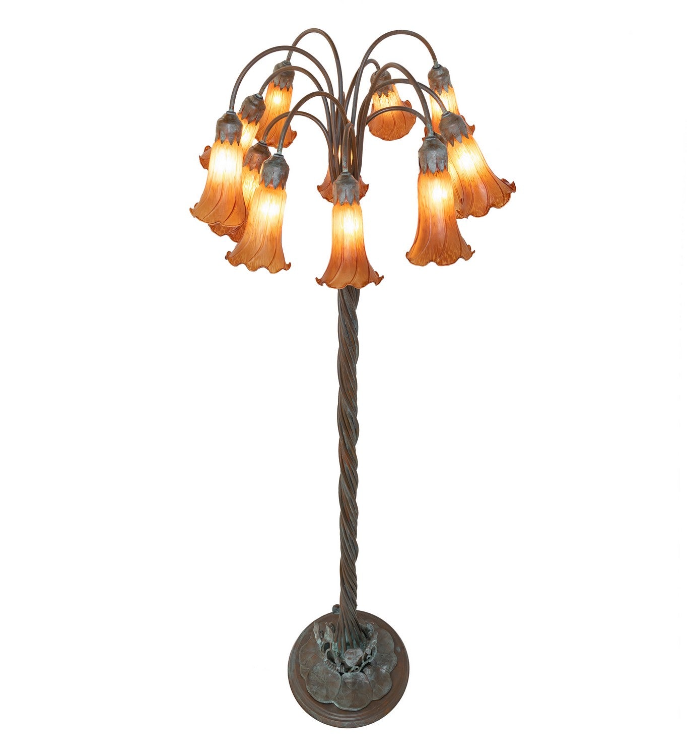 Meyda Tiffany - 262114 - 12 Light Floor Lamp - Amber - Bronze