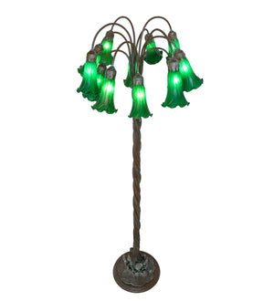 Meyda Tiffany - 262115 - 12 Light Floor Lamp - Green - Bronze