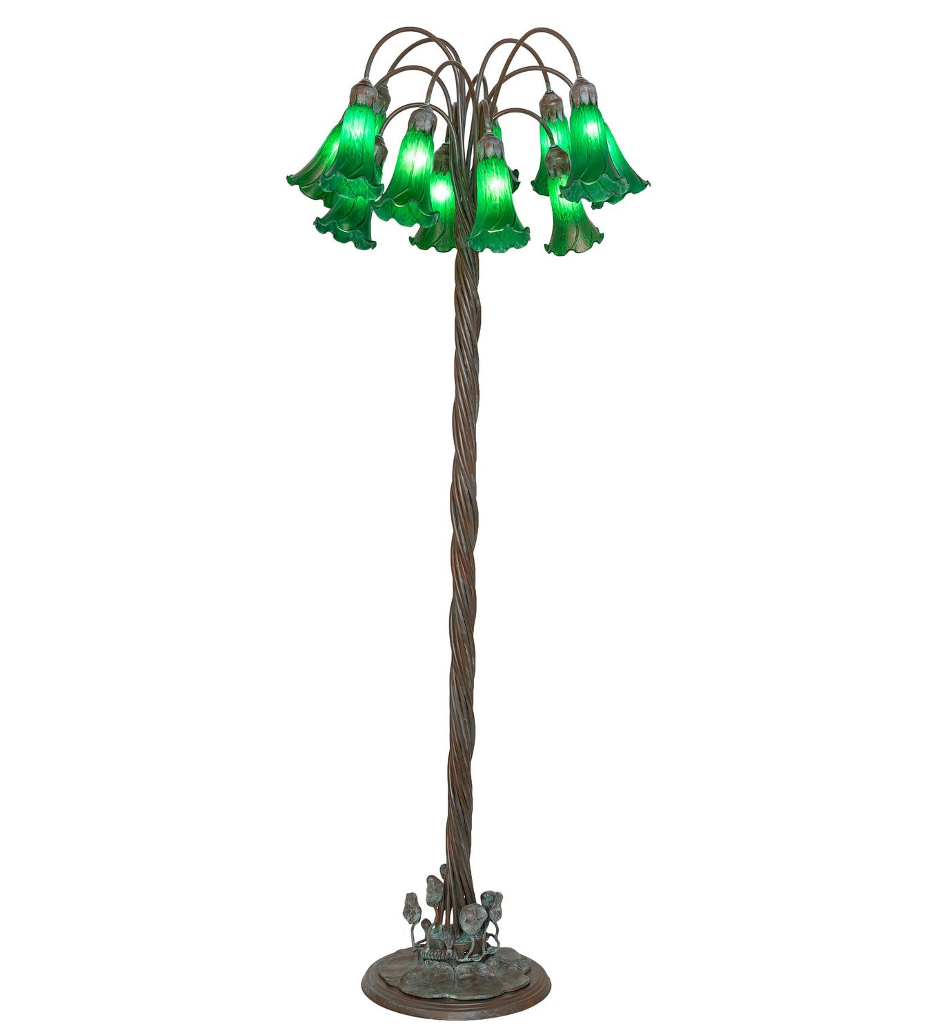 Meyda Tiffany - 262115 - 12 Light Floor Lamp - Green - Bronze