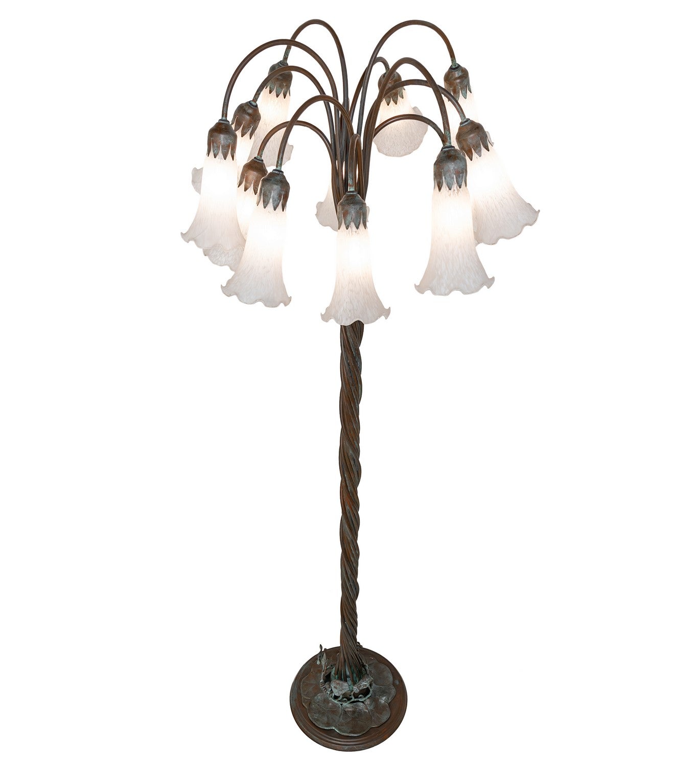 Meyda Tiffany - 262116 - 12 Light Floor Lamp - White - Bronze