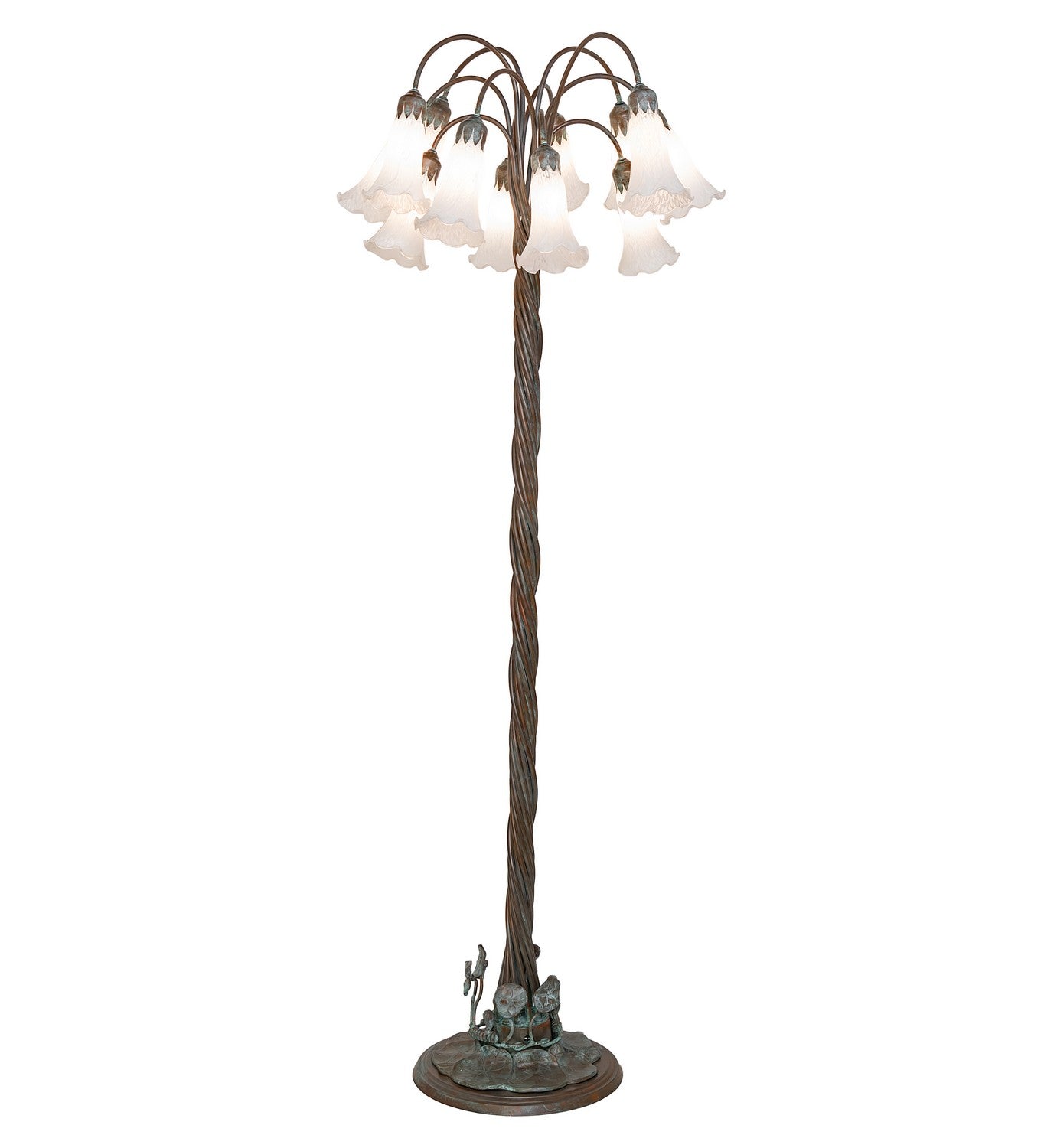 Meyda Tiffany - 262116 - 12 Light Floor Lamp - White - Bronze