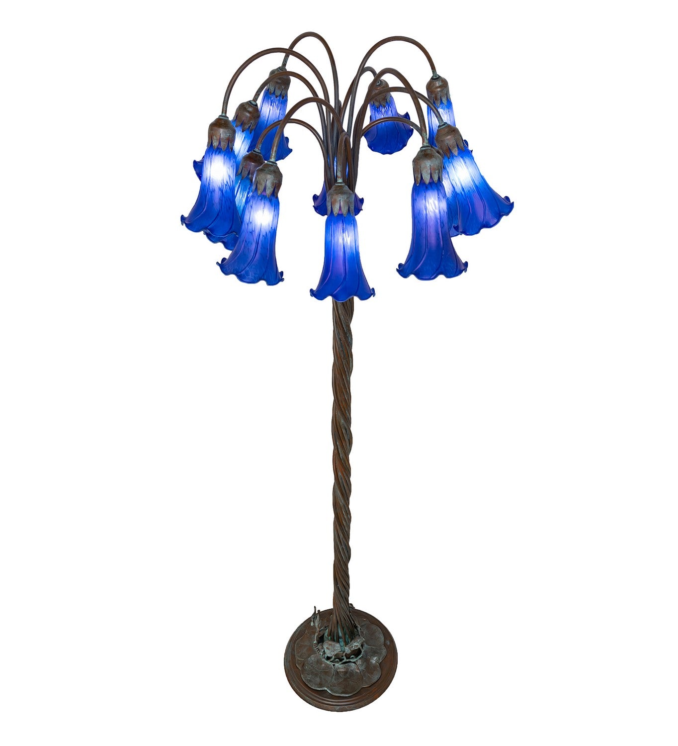 Meyda Tiffany - 262117 - 12 Light Floor Lamp - Blue - Bronze