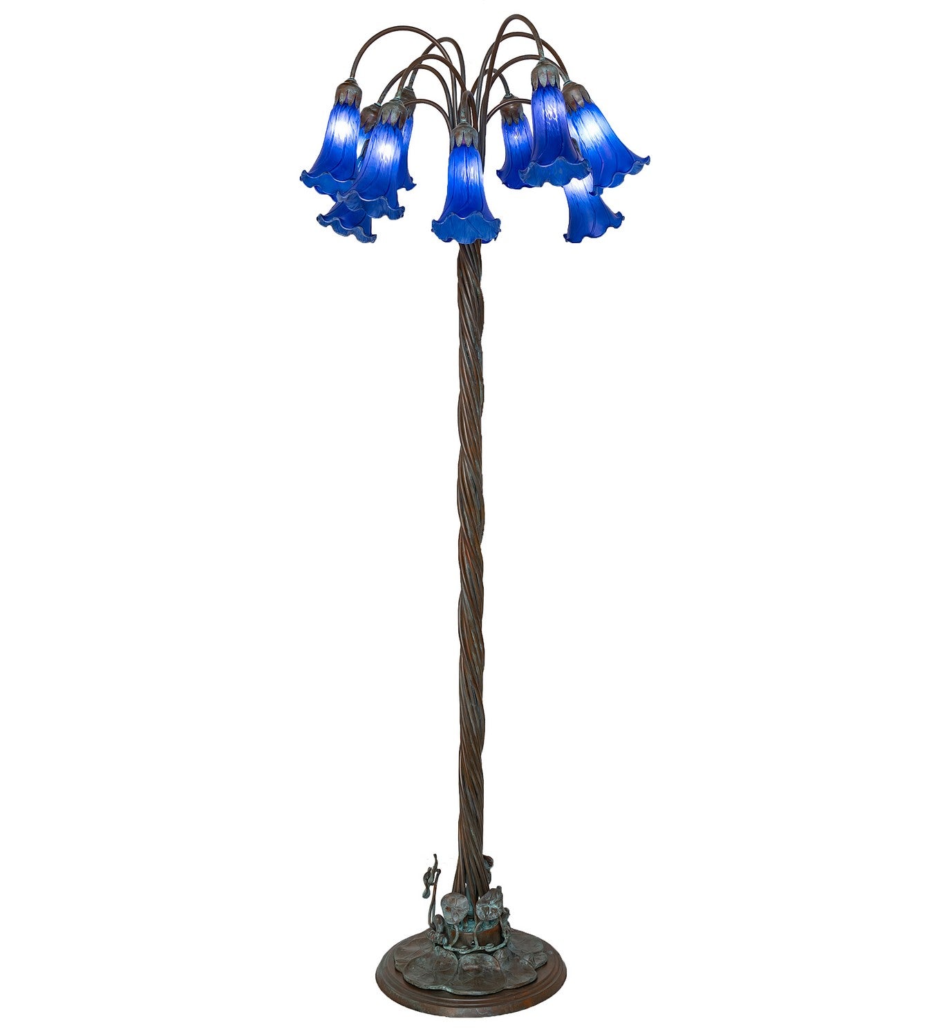 Meyda Tiffany - 262117 - 12 Light Floor Lamp - Blue - Bronze