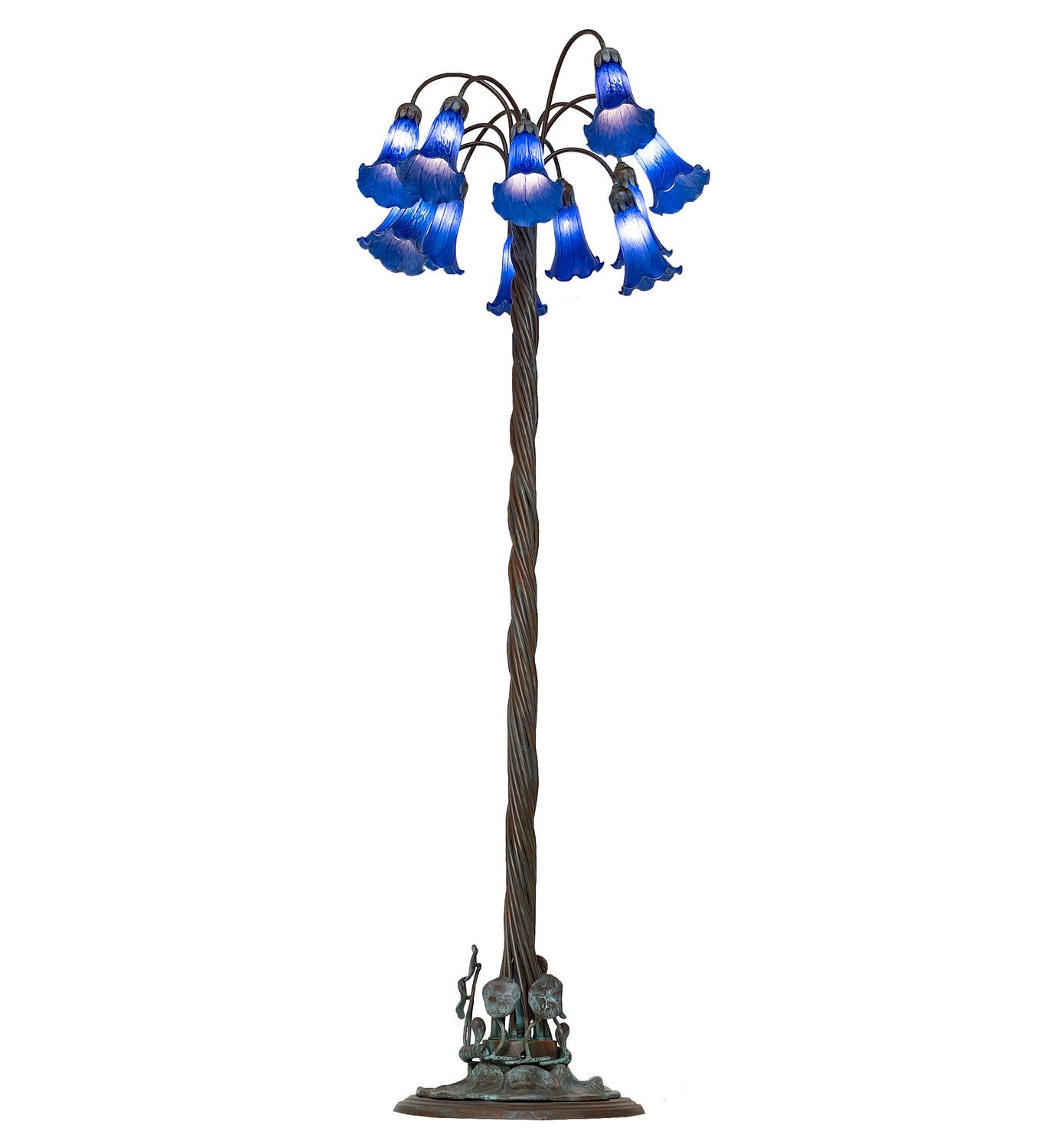 Meyda Tiffany - 262117 - 12 Light Floor Lamp - Blue - Bronze