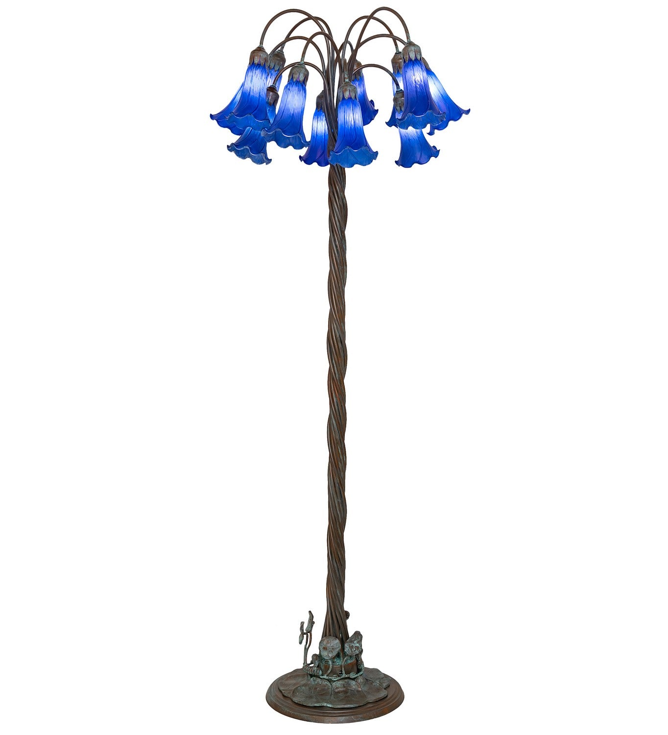 Meyda Tiffany - 262117 - 12 Light Floor Lamp - Blue - Bronze