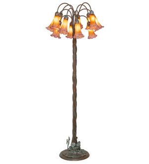 Meyda Tiffany - 262118 - 12 Light Floor Lamp - Amber/Purple - Bronze