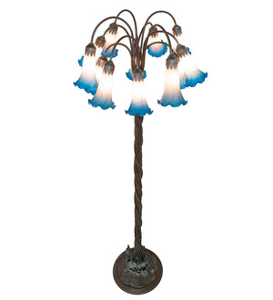 Meyda Tiffany - 262119 - 12 Light Floor Lamp - Pink/Blue - Bronze