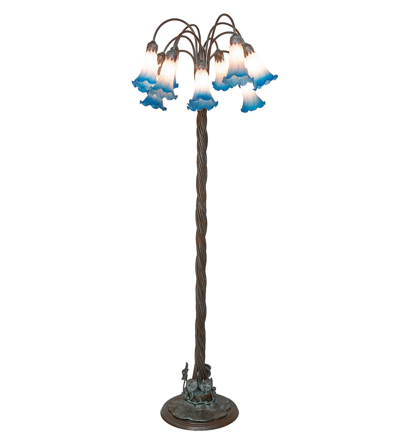 Meyda Tiffany - 262119 - 12 Light Floor Lamp - Pink/Blue - Bronze